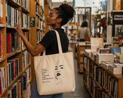 Maya - Grand tote bag 100 % coton biologique -  Beige