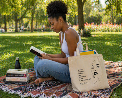 Maya - Grand tote bag 100 % coton biologique -  Beige