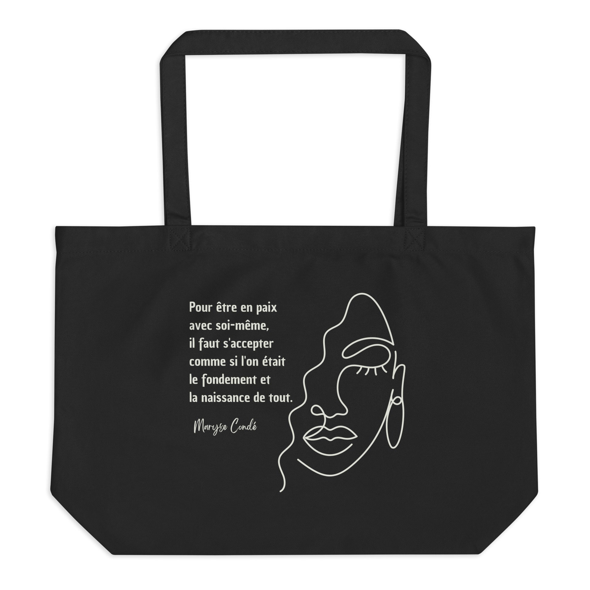 Maryse_Grand tote bag noir coton bio