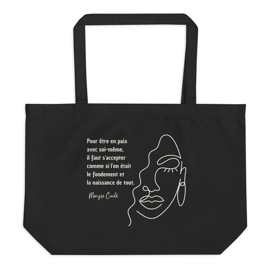 Maryse_Grand tote bag noir coton bio