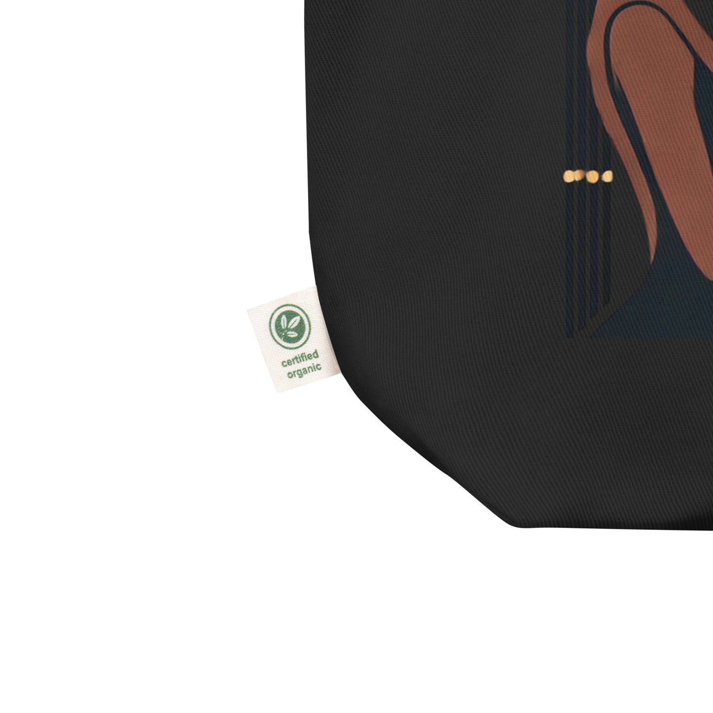 Sister Nr.2 - Petit Tote Bag 100 % coton sergé biologique - Beige/Noir
