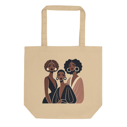 Sisters Nr.1 - Petit tote Bag 100 % coton sergé biologique - Beige/Noir