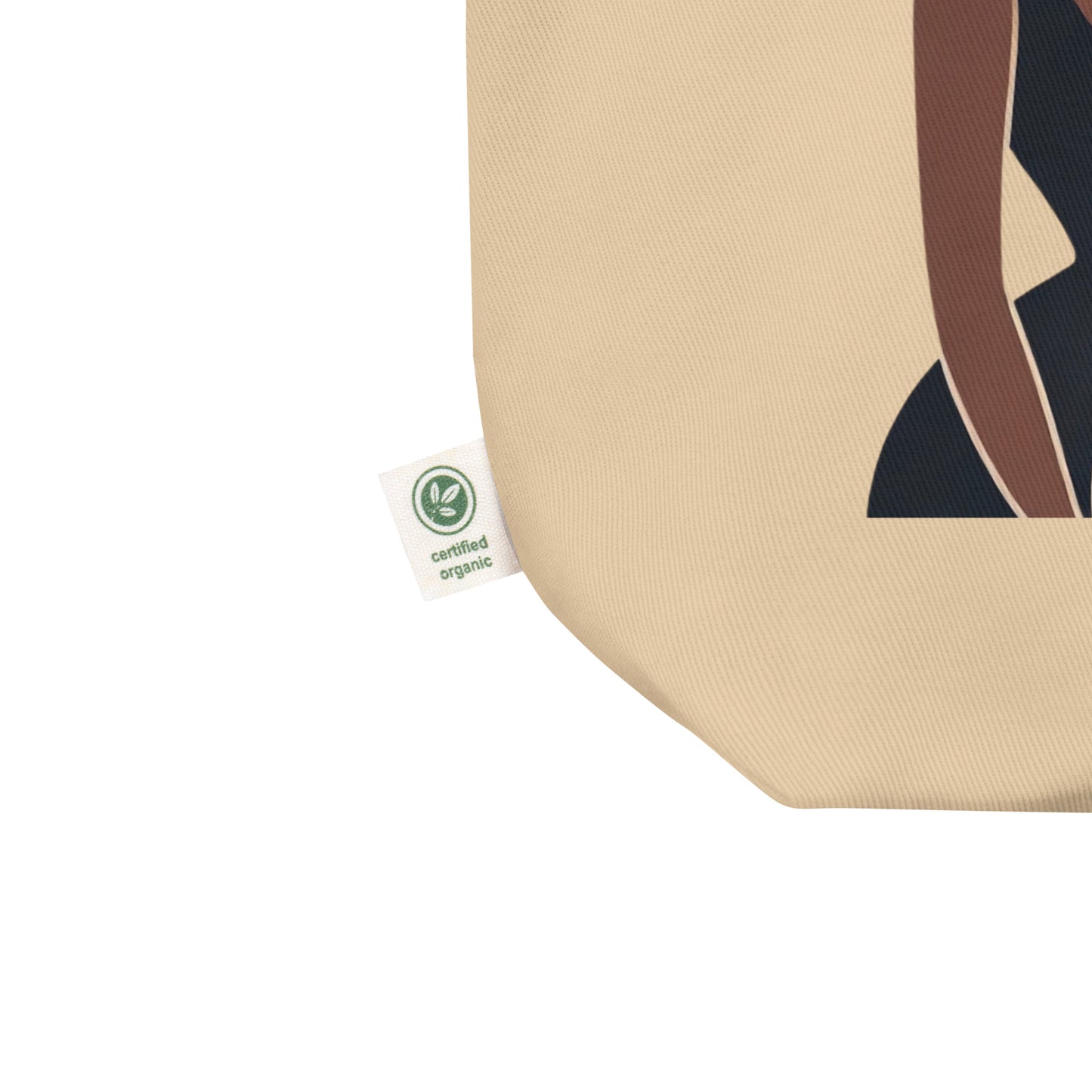 Sisters Nr.1 - Petit tote Bag 100 % coton sergé biologique - Beige/Noir