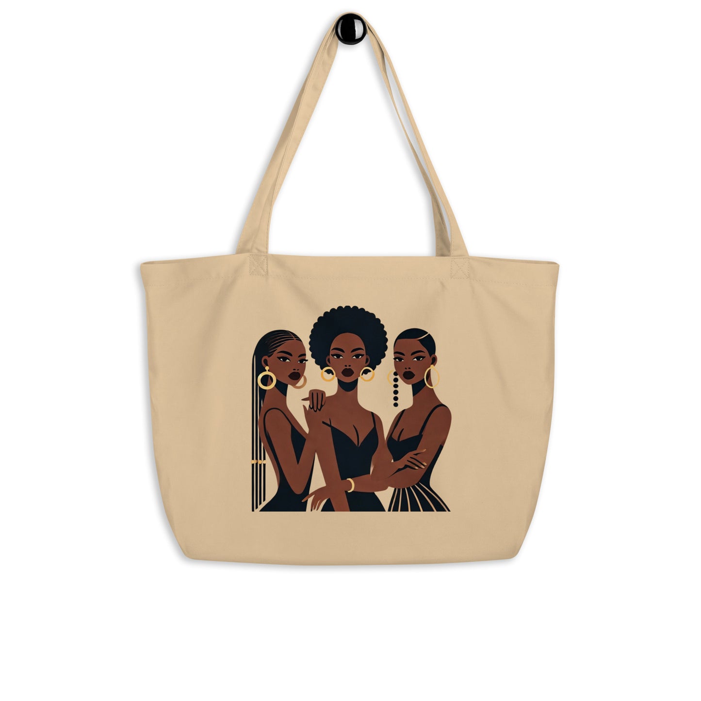 Sisters Nr2 - Grand tote bag 100 % coton biologique - Beige_1