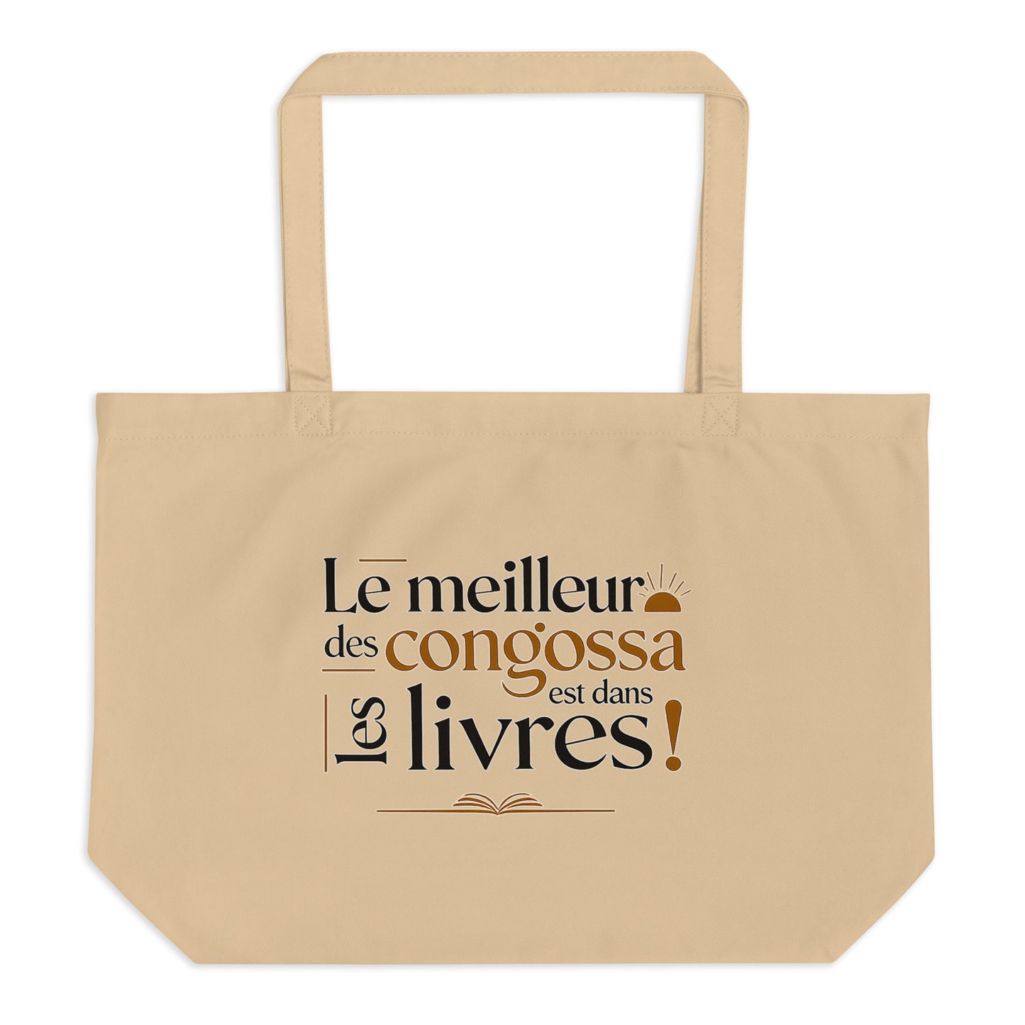 Grand tote bag bio en coton biologique certifié – sac fourre-tout écologique 23L"