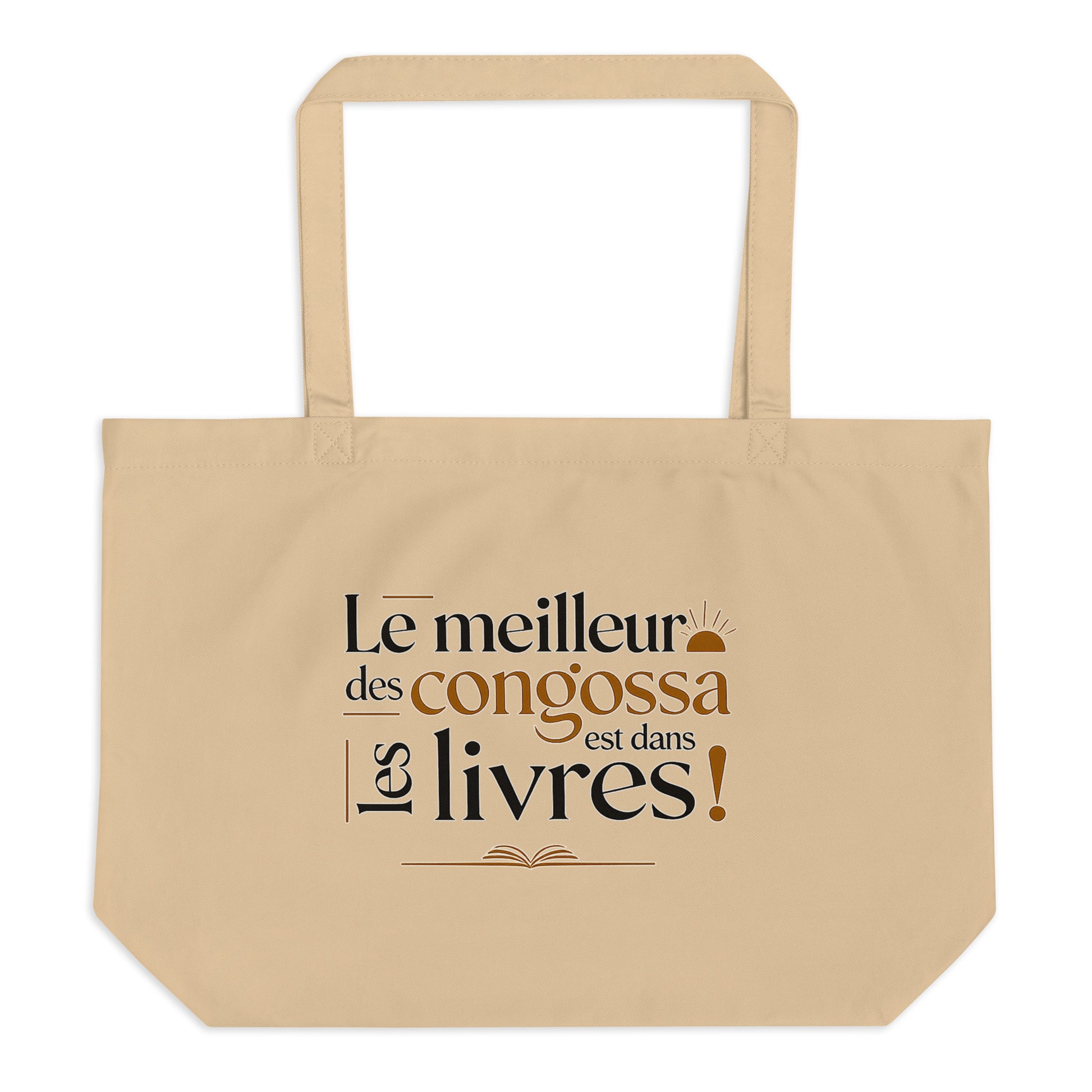 Grand tote bag bio en coton biologique certifié – sac fourre-tout écologique 23L"