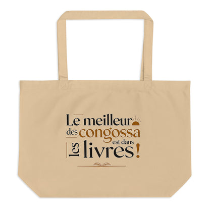 Grand tote bag bio en coton biologique certifié – sac fourre-tout écologique 23L"