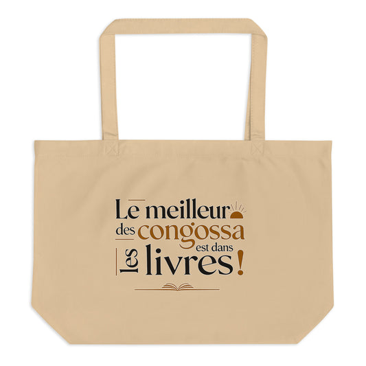 Grand tote bag bio en coton biologique certifié – sac fourre-tout écologique 23L"