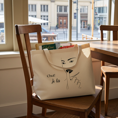 Améda - Grand tote bag 100 % coton biologique - Beige